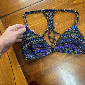 La Hearts Multicolor Bikini Top